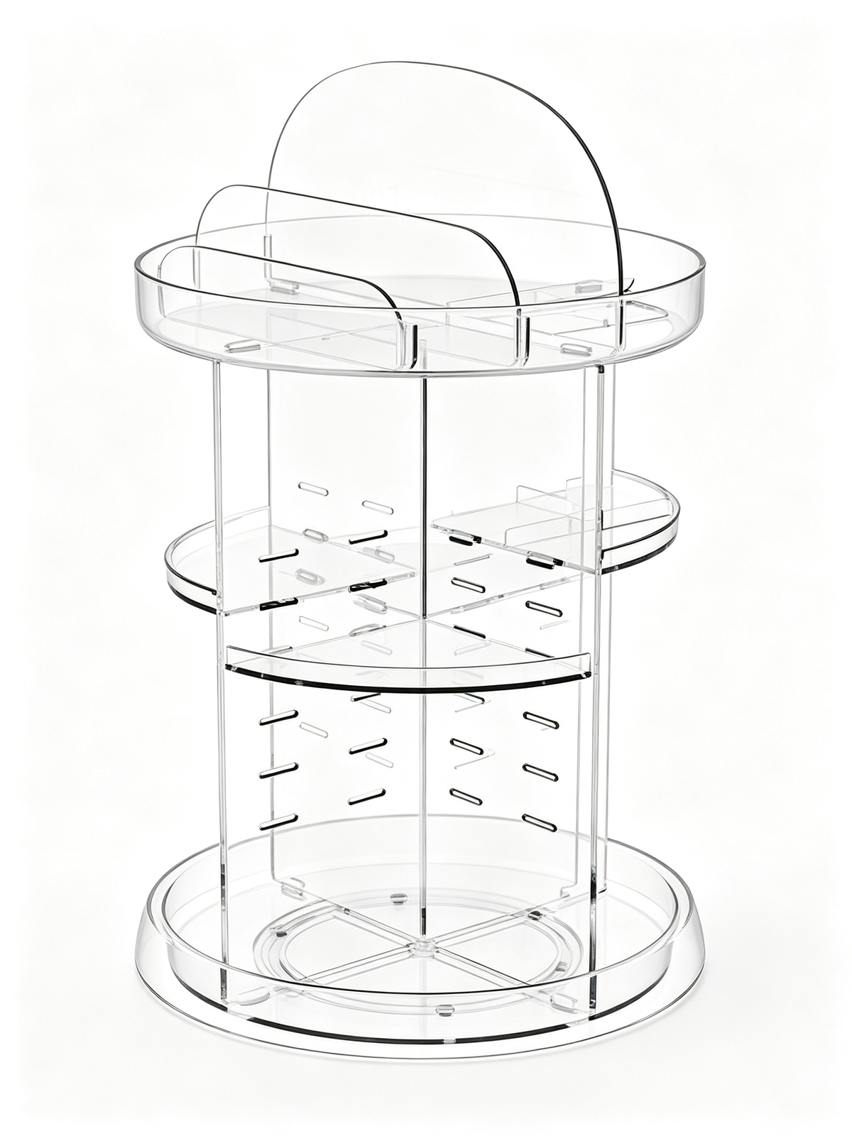 π Beauty Essential | Clear Acrylic Organizer | Vanity Storage | Elegant Gift Choice | 360Β° Rotating Display
