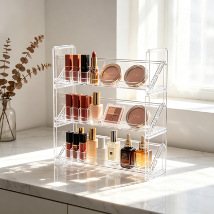💎 Makeup Storage | Clear Acrylic | Vanity | For Her | Sleek Organizer